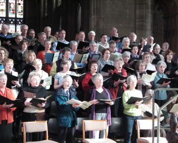 Rehearsing Bruckner motets for a concert in March 2007